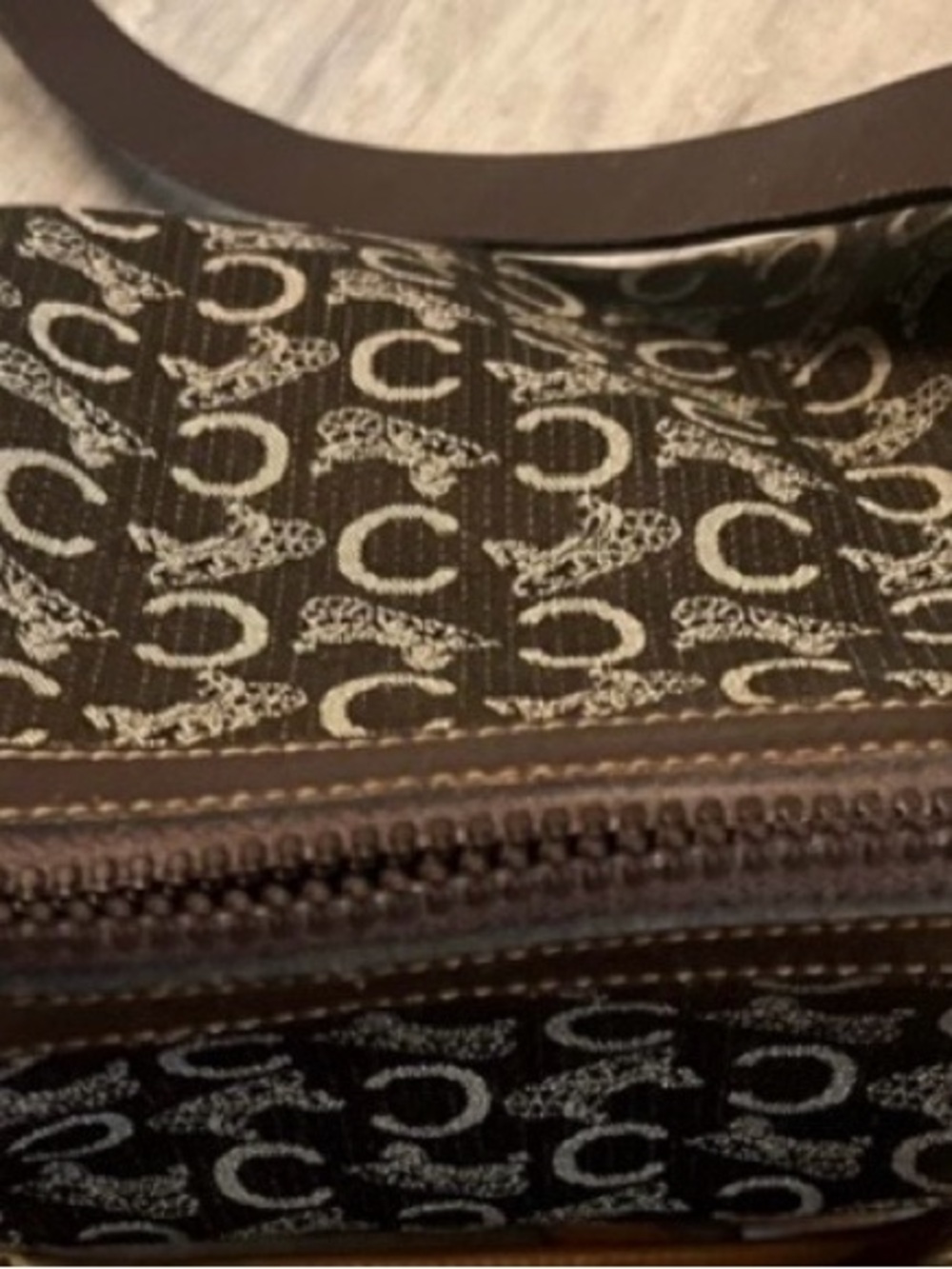 Celine Brown Monogram Canvas Crossbody EUC - Picture 7 of 7